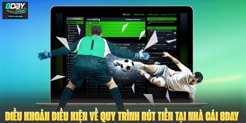 Điều khoản điều kiện về quy trình rút tiền tại nhà cái 8DAY 